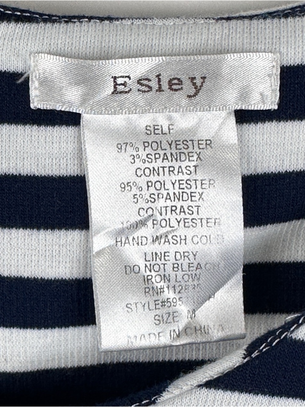 Esley Women's Striped Knit Sleeveless Shift Dress - Picture 6 of 7